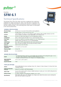 Thumbnail of document Data Sheet - SFM 6.1 Ultrasonic Slurry Flow Meter